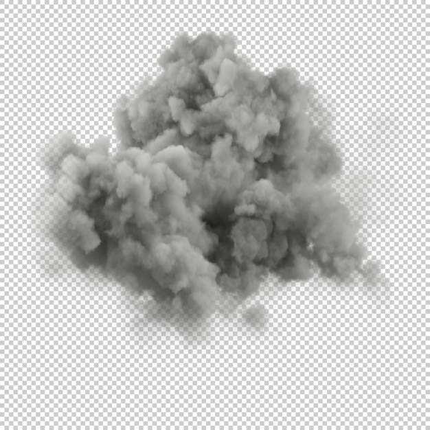 Chuva nebulosidade cumulus suave fundos transparentes renderização 3d
