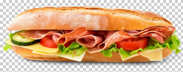 Ciabatta-Sandwich isoliert auf transparentem Hintergrund png