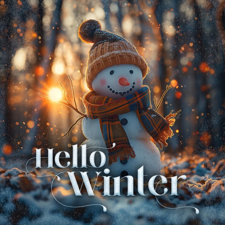 PSD ciao modello psd inverno con snowman