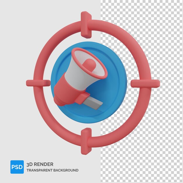 PSD ciblage marketing 3d