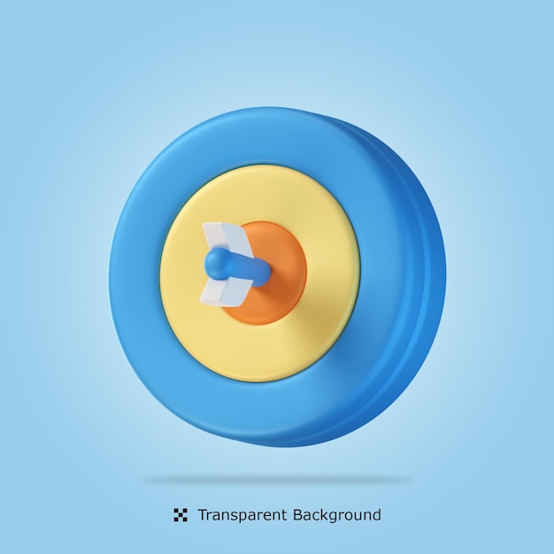 Cible 3d Psd Isolée Dans Le Rendu 3d