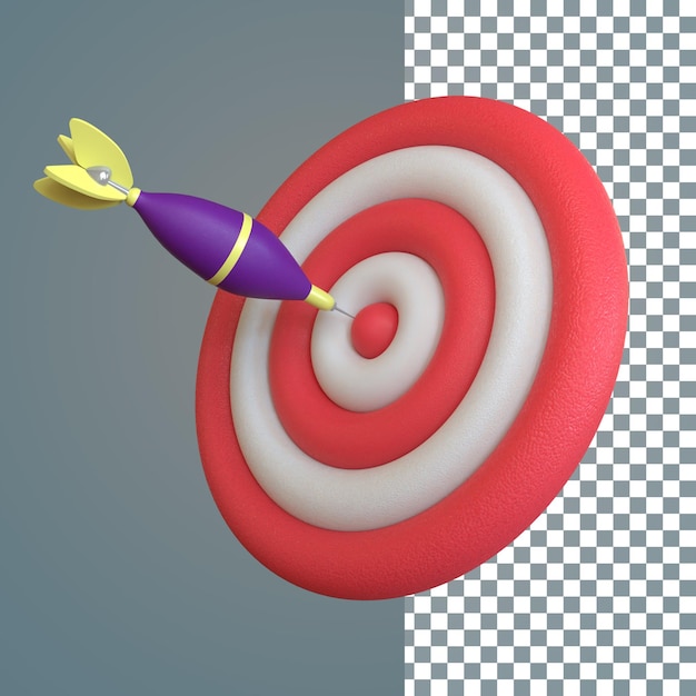 Cible Bullseye 3D avec flèche