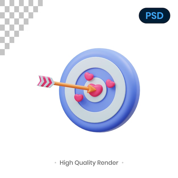 Cible Illustration De Rendu 3D Premium Psd