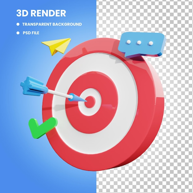 Cible illustration rendu 3d