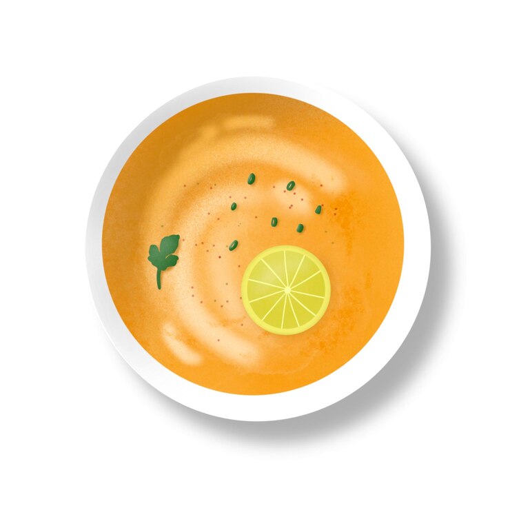 Cibo tailandese Curry rosso in una ciotola isolata su uno sfondo bianco