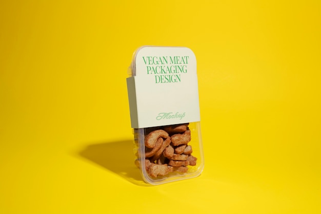 Cibo vegano in imballaggi di plastica