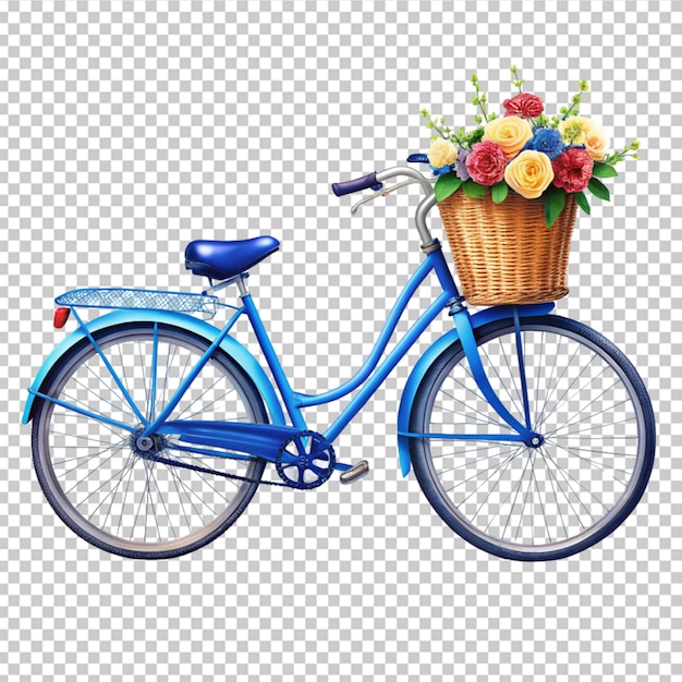 Ciclo con una canasta de flores en él
