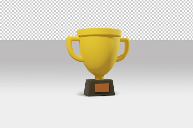 Ciclo de renderizado de copa 3d con vista inferior y fondo transparente