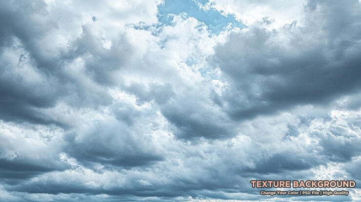 PSD ciel au-dessus des nuages ciel et nuages un ciel bleu avec des nuages