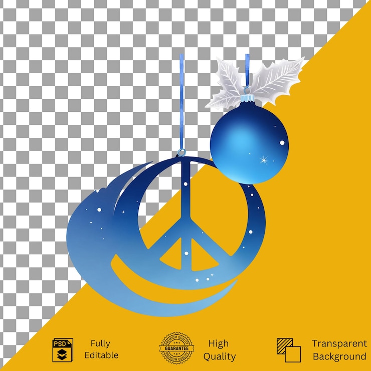 PSD le ciel bleu du noël, la paix