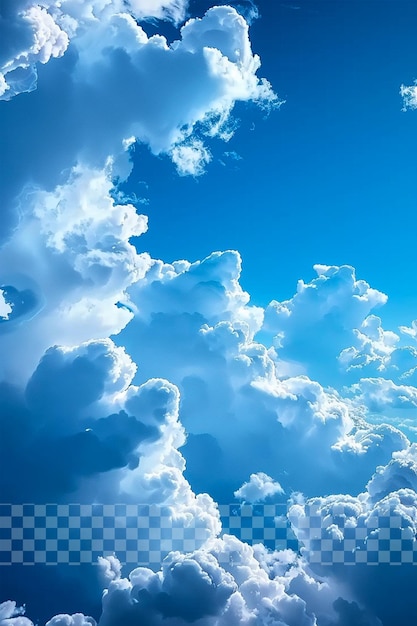 Ciel bleu avec des nuages blancs papier peint sur fond transparent