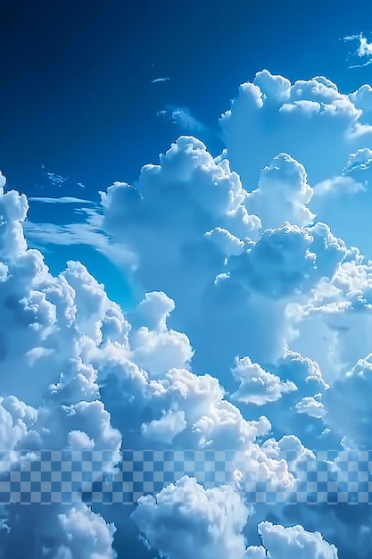 PSD un ciel bleu avec des nuages et un ciel bleu