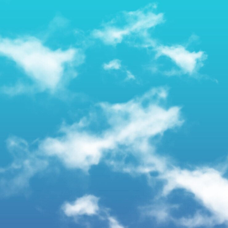 PSD un ciel bleu avec des nuages et un ciel bleue avec quelques nuages