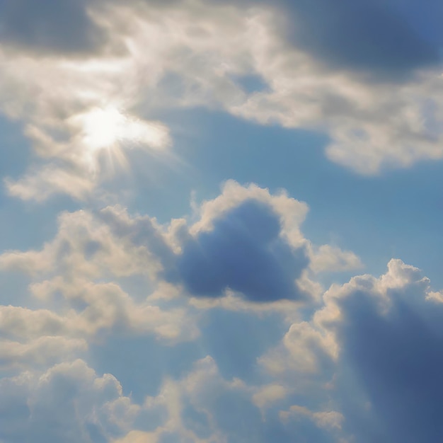 PSD el cielo azul y el fondo de la luz del sol