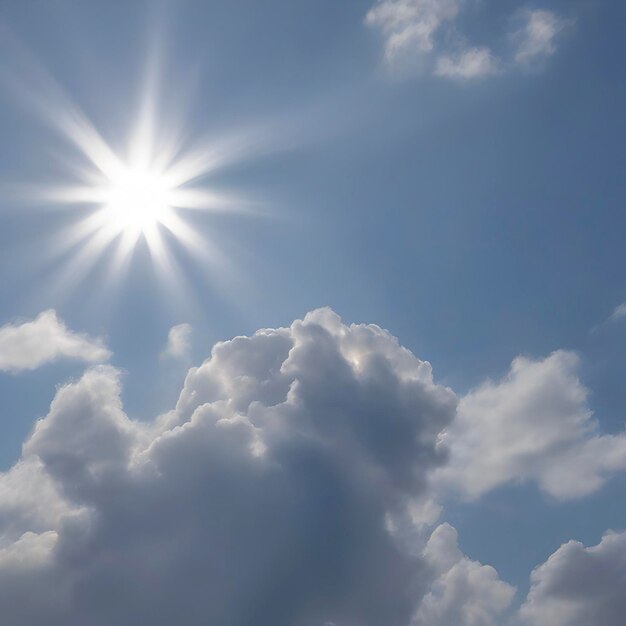 PSD el cielo azul y el fondo de la luz del sol