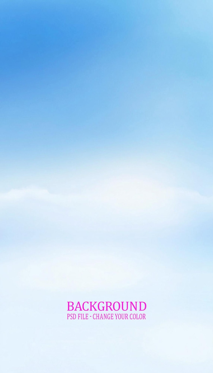 PSD un cielo azul con nubes blancas y cielo azul