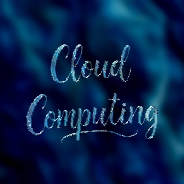 un cielo azul con la palabra nube en él