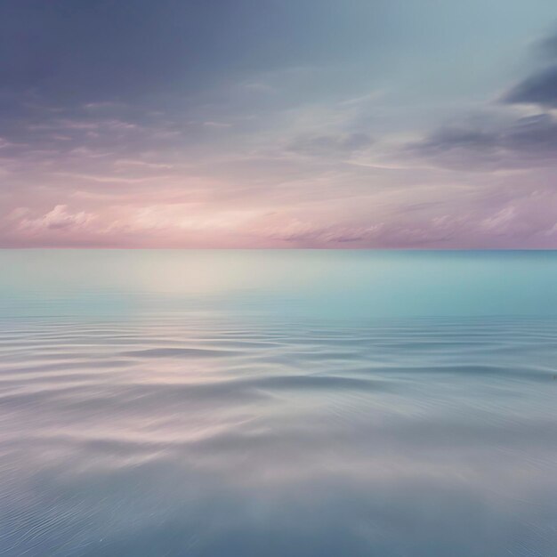 PSD cielo pastel con el paisaje azul del océano