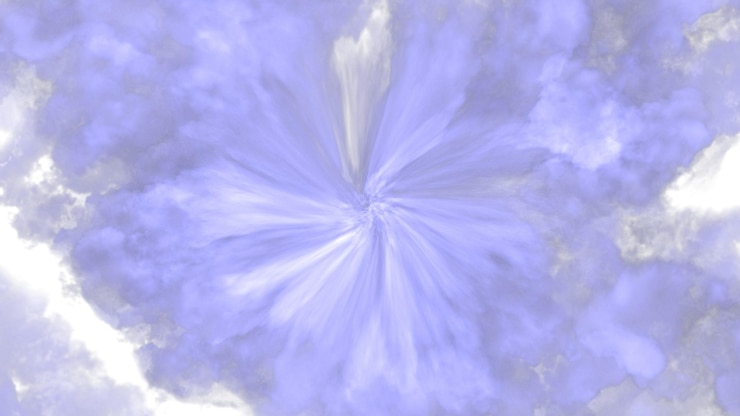 PSD un cielo violeta y azul con una nube en el medio