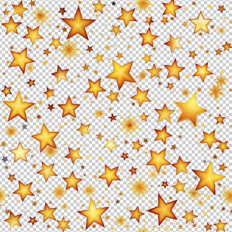 PSD cielos estrellados sobre un fondo transparente