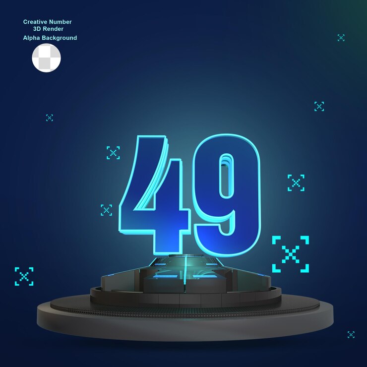 PSD ciencia ficción azul 3d número 49
