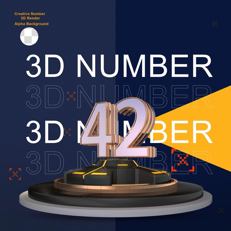 PSD ciencia ficción oro 3d número 42