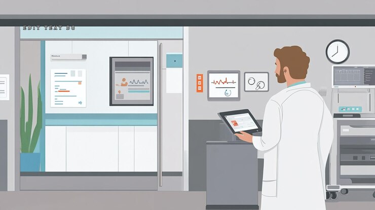 PSD científico revisando datos en una tableta en un laboratorio moderno