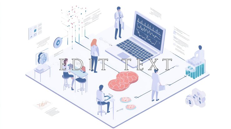 PSD los científicos colaboran en la investigación médica utilizando la tecnología y el análisis de datos
