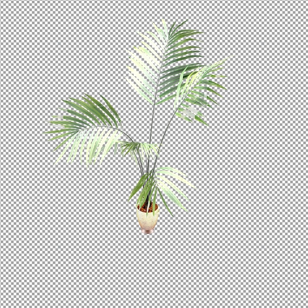 Cierre de flor en un jarrón en 3D rendering