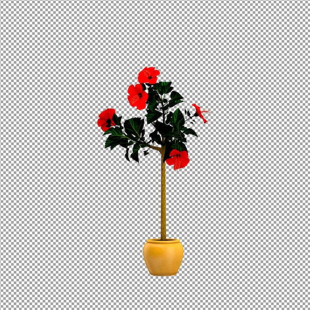 Cierre de flor en un jarrón de representación 3d