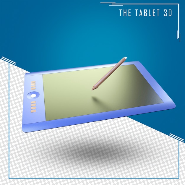 Cierre en tableta render 3d aislado