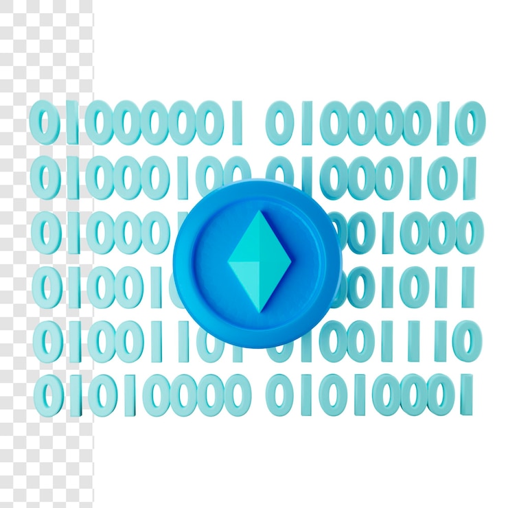PSD cifrado de criptomonedas 3d