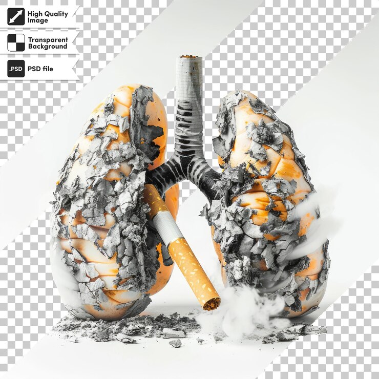 PSD une cigarette et une cigarette avec une cigarette dedans