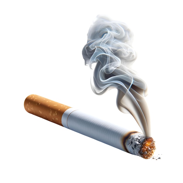 PSD cigarette enflammée isolée