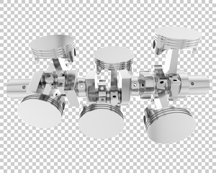 PSD cigüeñal aislado sobre fondo transparente ilustración de renderizado 3d