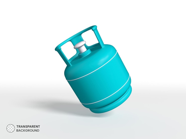 PSD cilindro de gas de cocina 3d render icono aislado