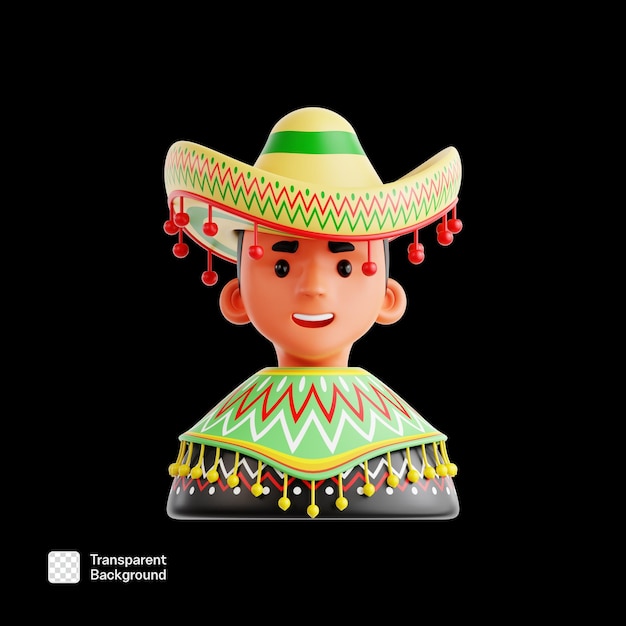 Cinco De Mayo 3D Icon Illustrazione modello PNG
