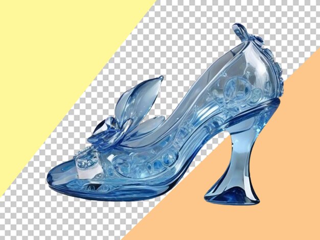 PSD cinder ella est une princesse aux chaussures de cristal bleu.