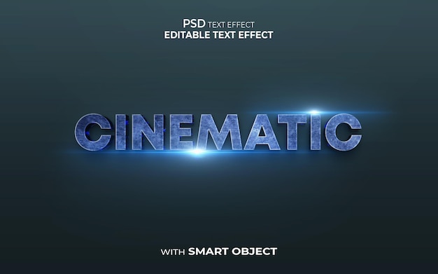 CINEMATISCHER EDITIERBARER TEXTEFFEKT