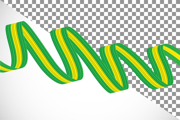 PSD cinta 3d de la bandera de brasil23