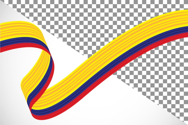 PSD cinta 3d de la bandera de colombia-3