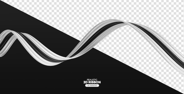 cinta 3d blanca y negra