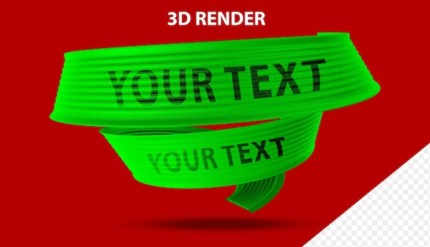 PSD cinta 3d para decoración y creación de redes sociales