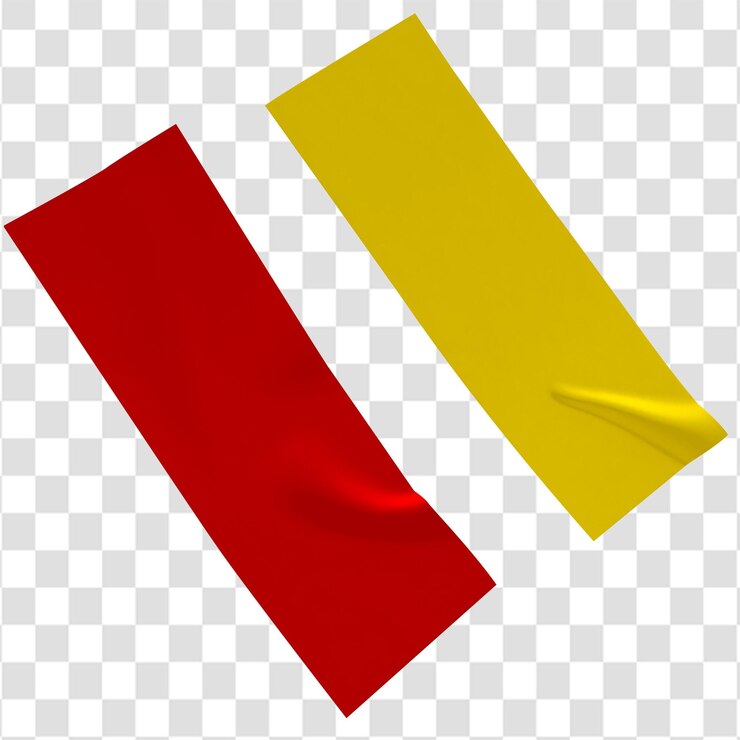 cinta de color rasgada para etiquetas de productos o gráficos de pancartas aislados en un fondo transparente
