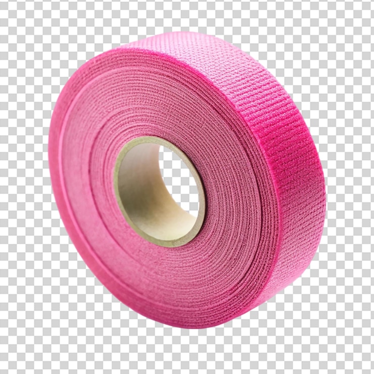PSD cinta de color rosa aislada sobre un fondo transparente