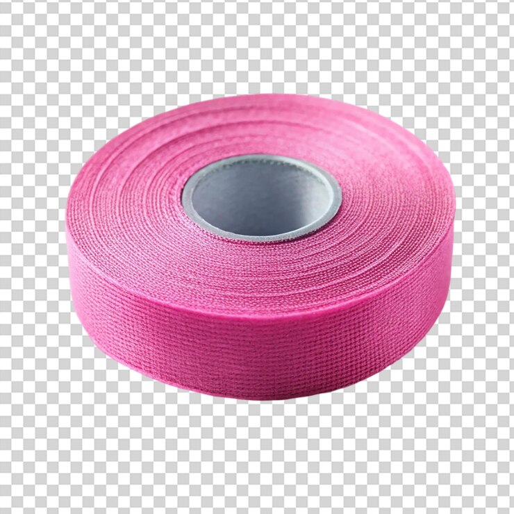 PSD cinta de color rosa aislada sobre un fondo transparente