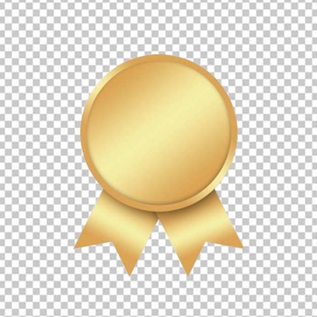 cinta de oro con una cinta de oro sobre un fondo transparente
