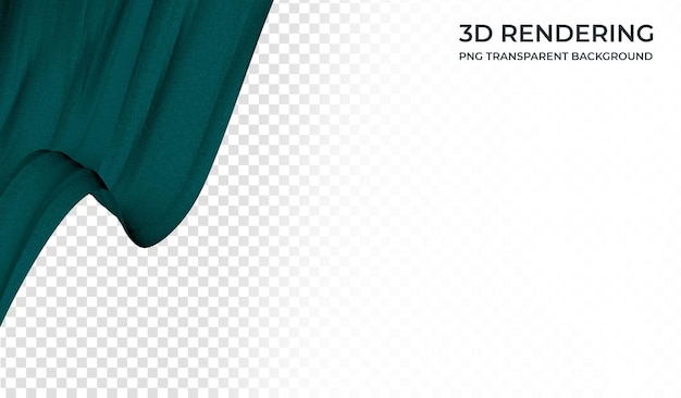 Cinta realista con fondo transparente de representación 3d de color verde claro