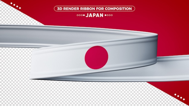 PSD cinta de render 3d de japón para composición