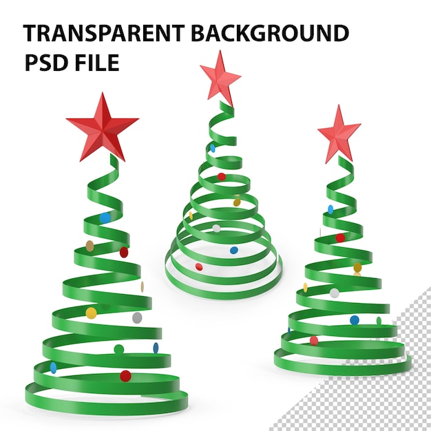 Cinta Rizada Arbol De Navidad PNG